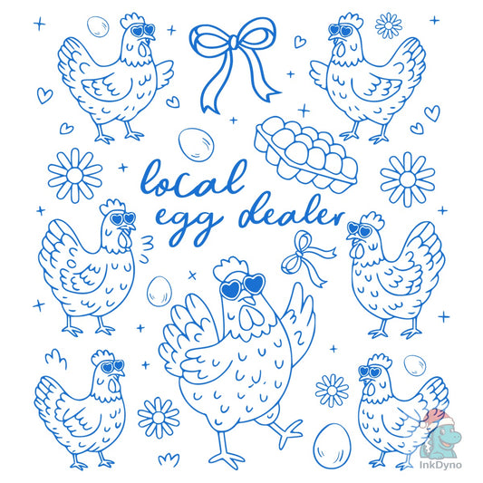 Local Egg Dealer Chicken Doodle - DTF Transfer