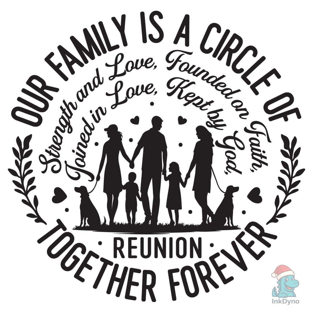 Family Reunion Typography Design Vector