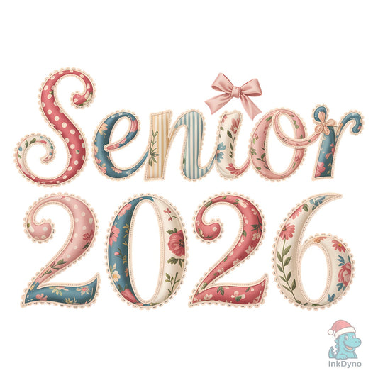 Floral Senior 2026 Back to School Shirt - DTF Transfer
