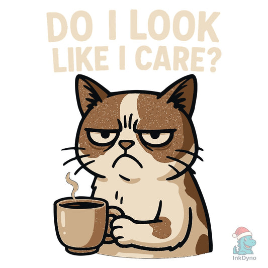 Grumpy Cat Coffee Sarcasm Design - DTF Transfer