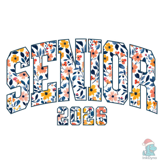 Retro Senior 2026 Floral Class of - DTF Transfer
