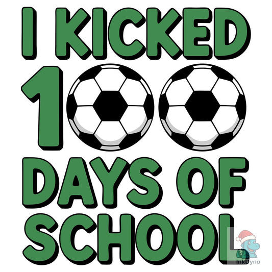 100 Days of School Soccer Graphic - DTF Transfer