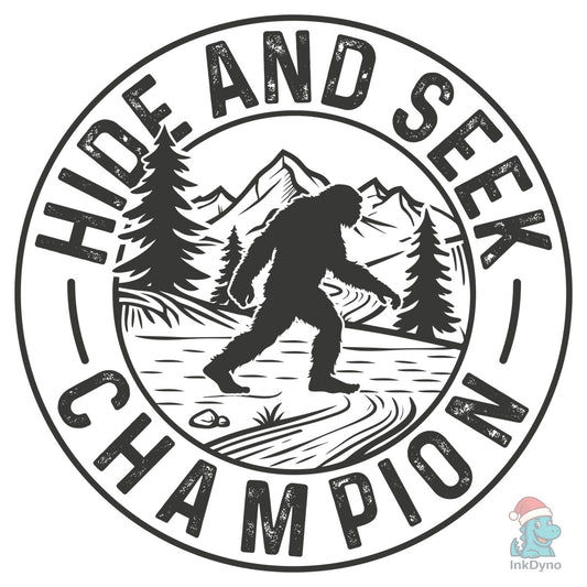 Bigfoot T-shirt Hide and Seek Champion - DTF Transfer