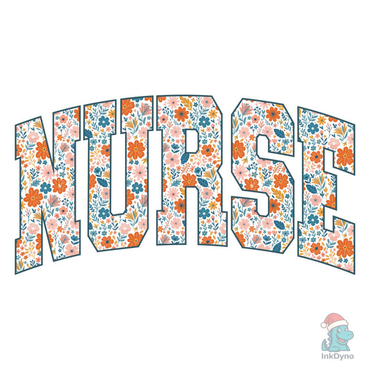 Boho Floral Nurse Retro Nurse Flower - DTF Transfer