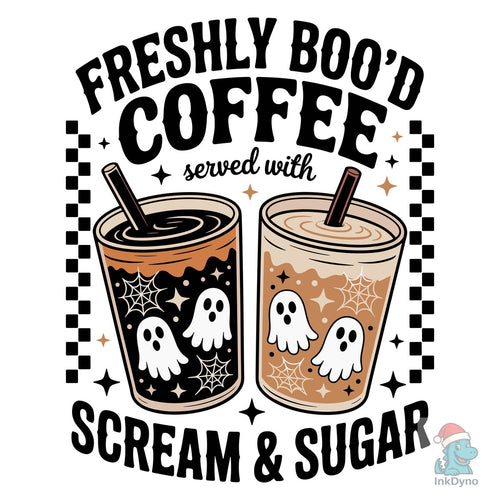 Freshly Boo'd Coffee Halloween Artwork - DTF Transfer