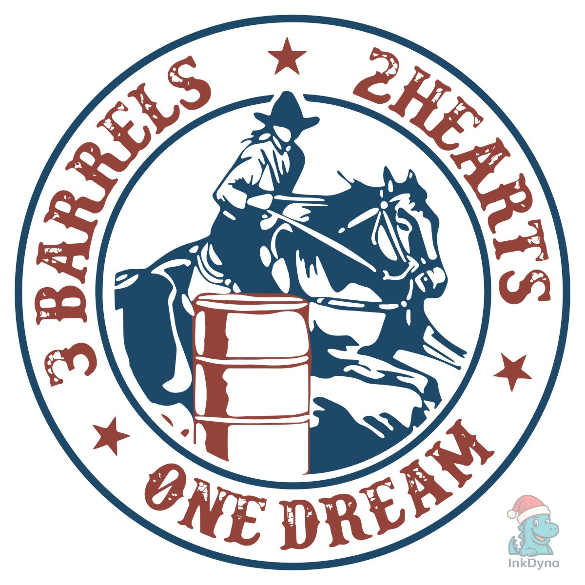 3 Barrels 2 Hearts 1 Dream RodeoSvg