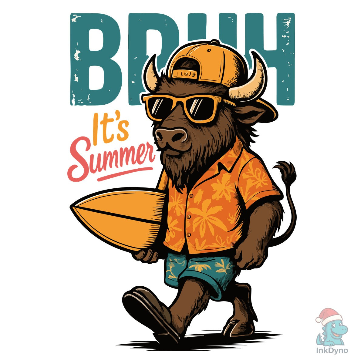 Funny Surf Animal T-Shirt Design