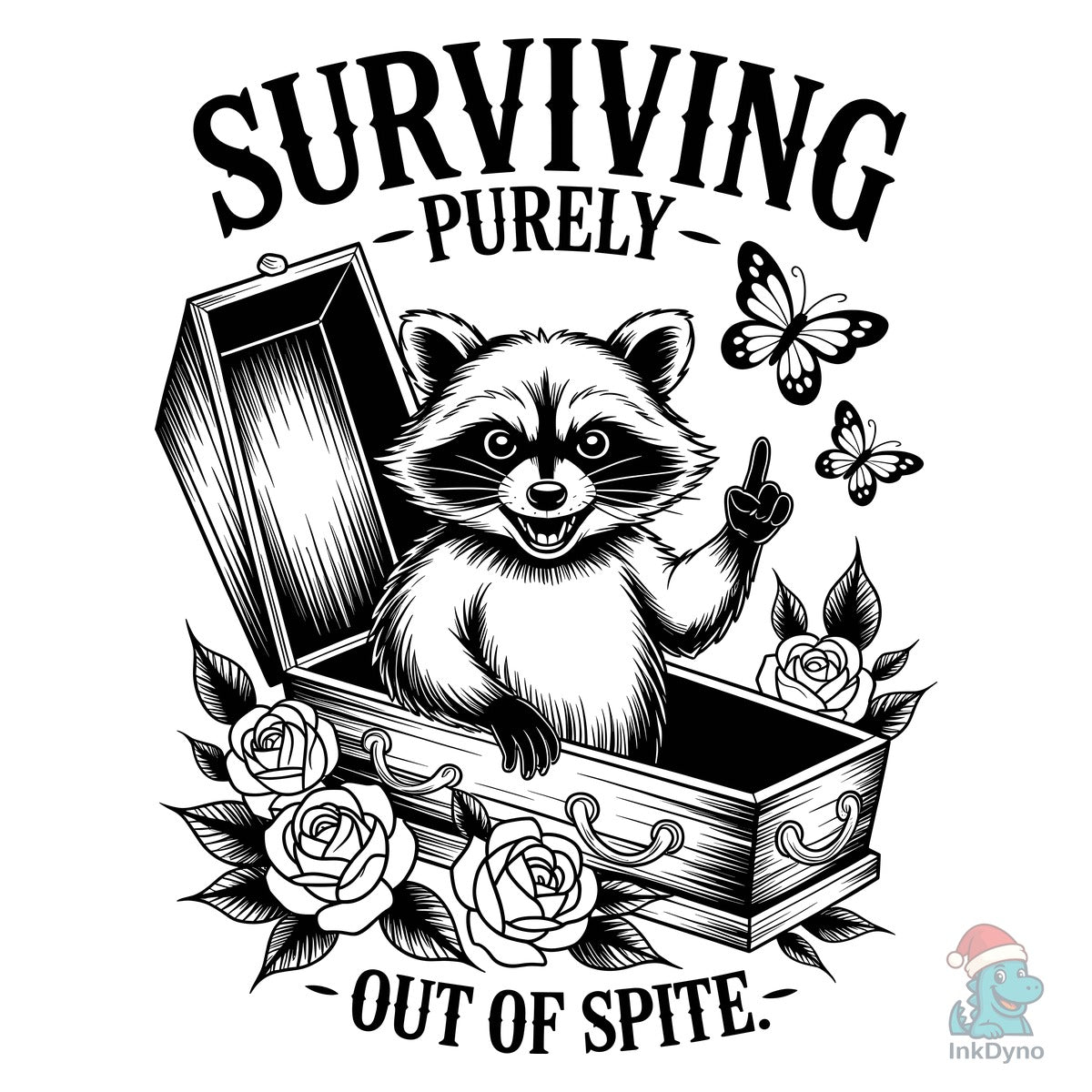 Surviving out of Spite Raccoon Tee