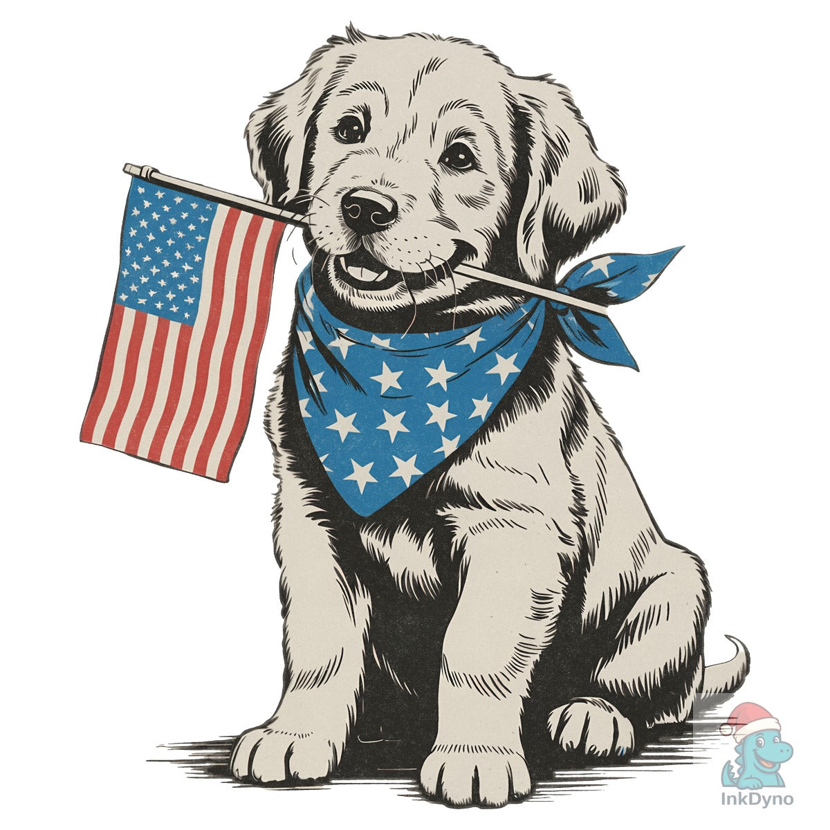 4Th of July Patriotic Puppy USA Flag