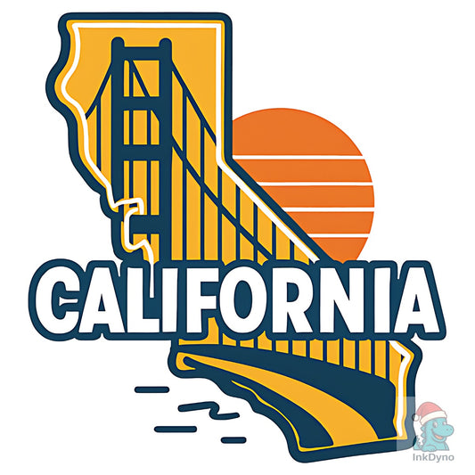 California State Map - DTF Transfer