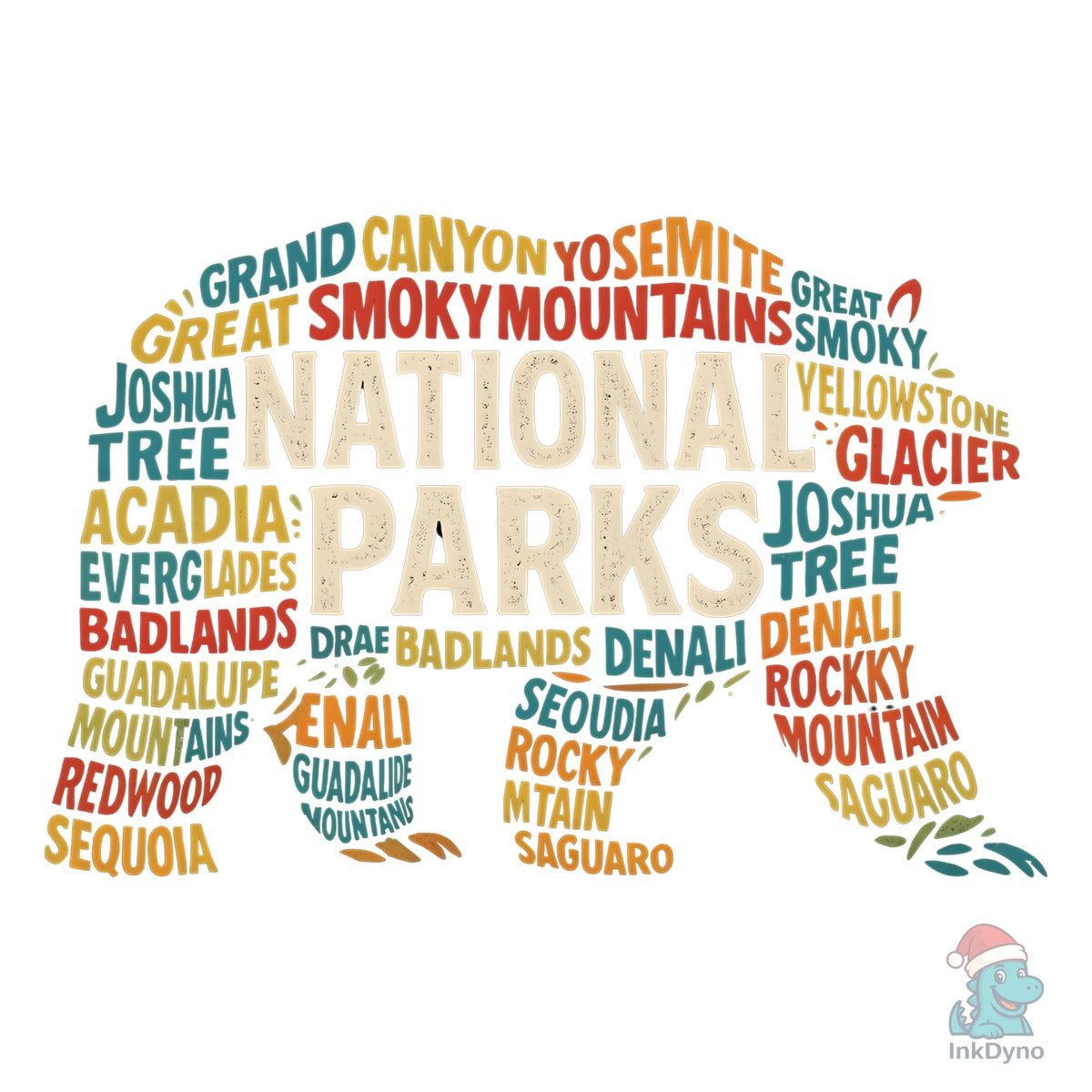 National Parks Bear Colorful U.S. Park