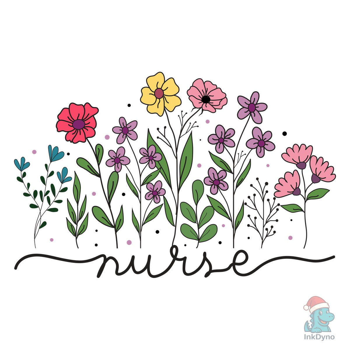 Nurse Flower Nurse Boho Floral