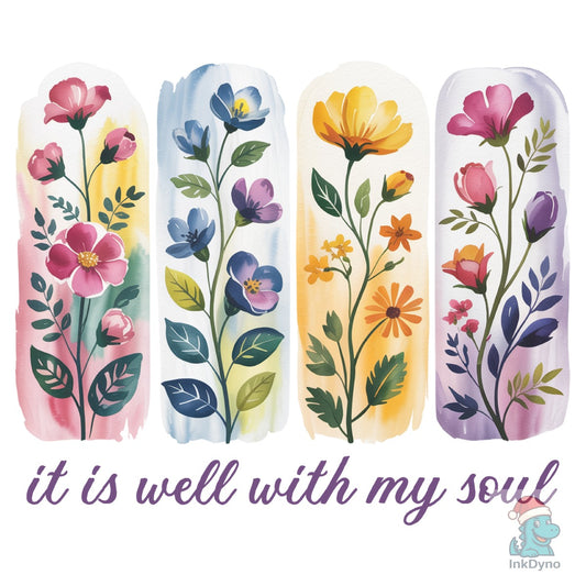 Brushstroke Floral Christian Flower - DTF Transfer
