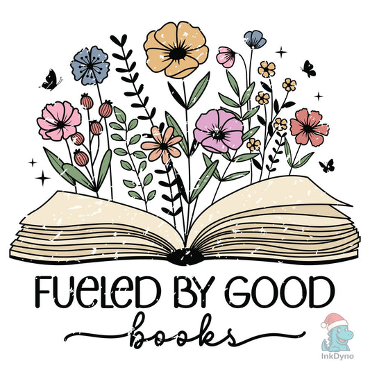 Funny Book Lover Quotes Bookish Flower - DTF Transfer
