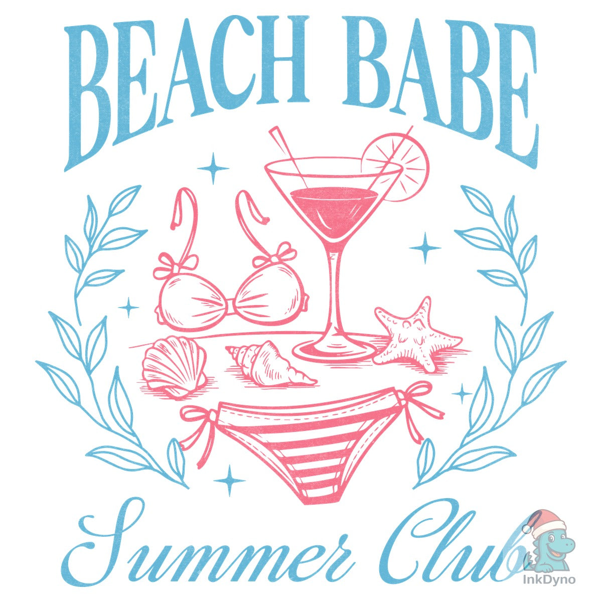 Retro Bikini Cocktail Beach Summer