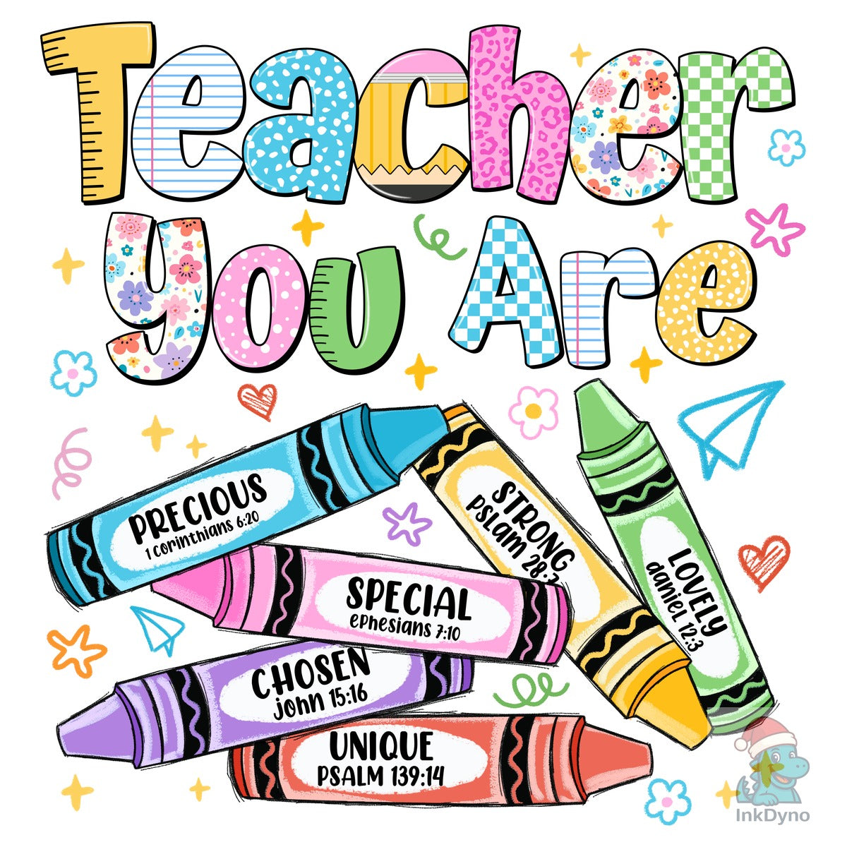 Teacher You Are Faith Crayon Design