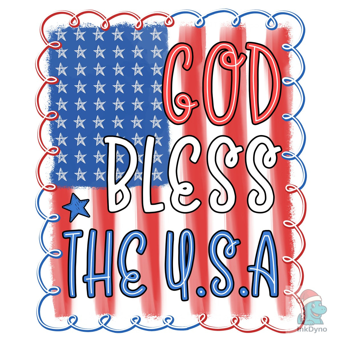 God Bless the USA 4th of July