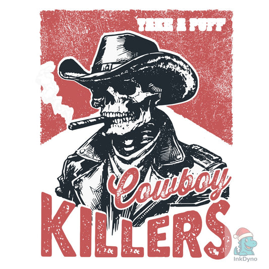 Retro Western Cowboy Killers Skeleton - DTF Transfer
