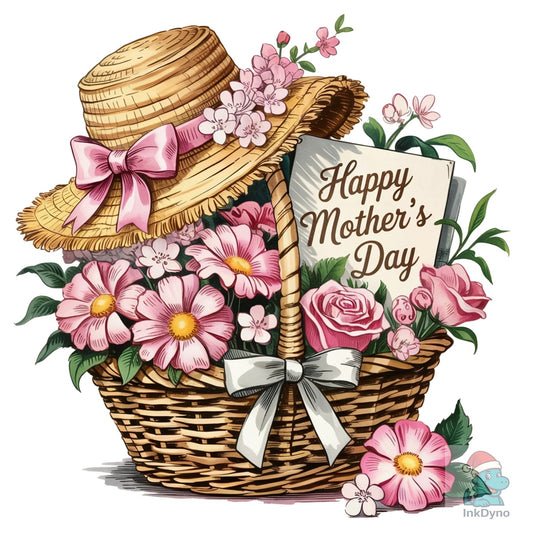 Happy Mother's Day with Flowers Mother - DTF Transfer
