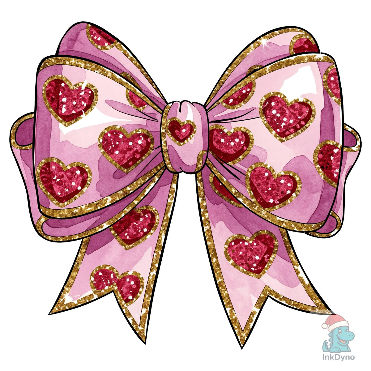 Valentines Glitter Bow Sublimation