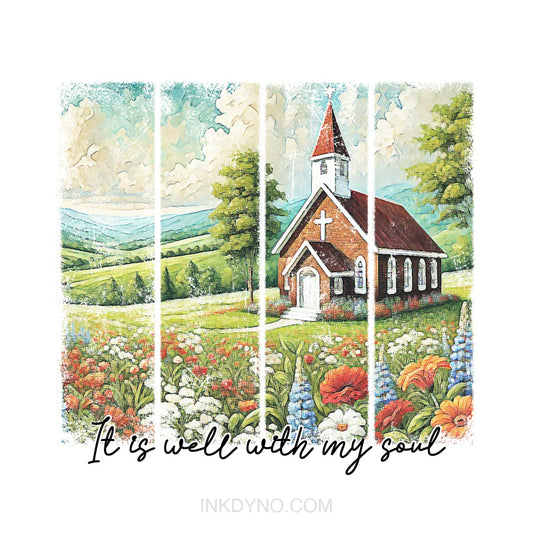 Christian Bible Flowers DTF
