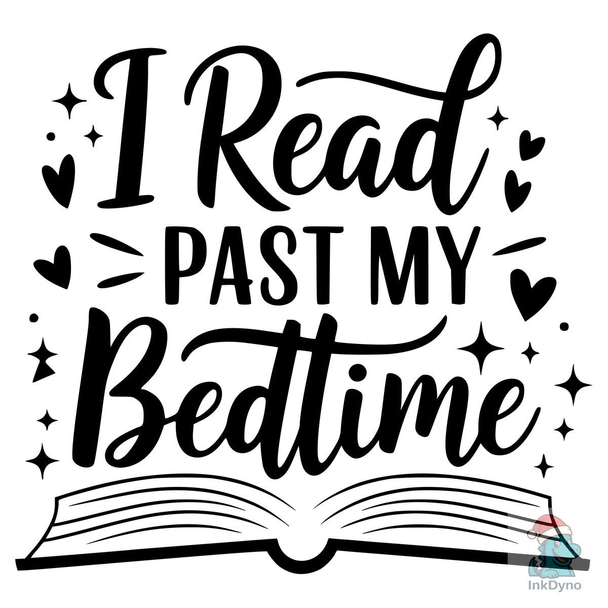 I Read Past My Bedtime T-Shirt Design