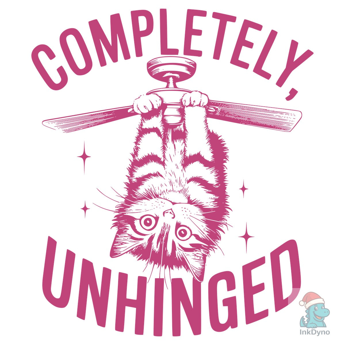 Completely Unhinged Funny Cat T-shirt