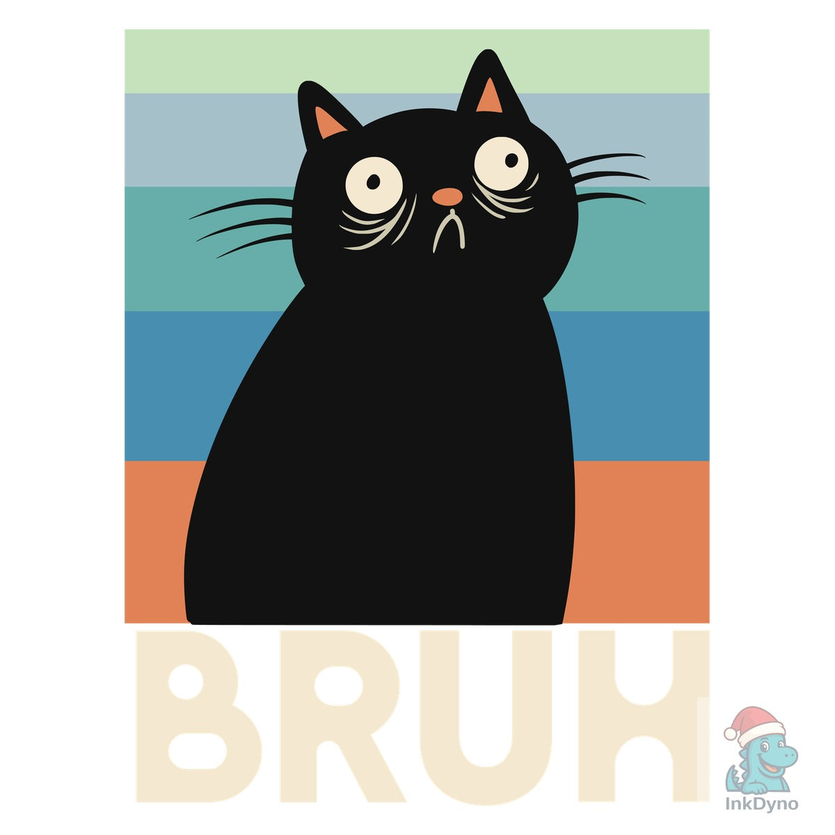 Meme Black Cat T-shirt Design