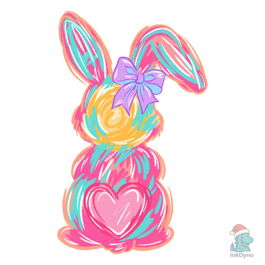 Brushstroke Bunny Pink Easter - DTF Transfer