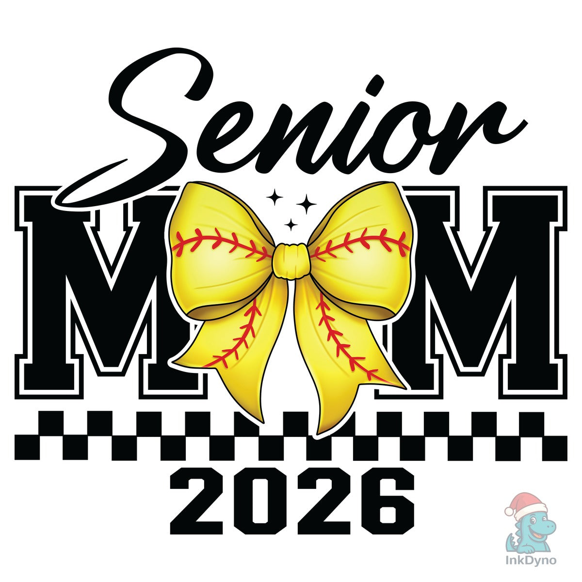 Senior Softball Mom 2026 Coquette Bow