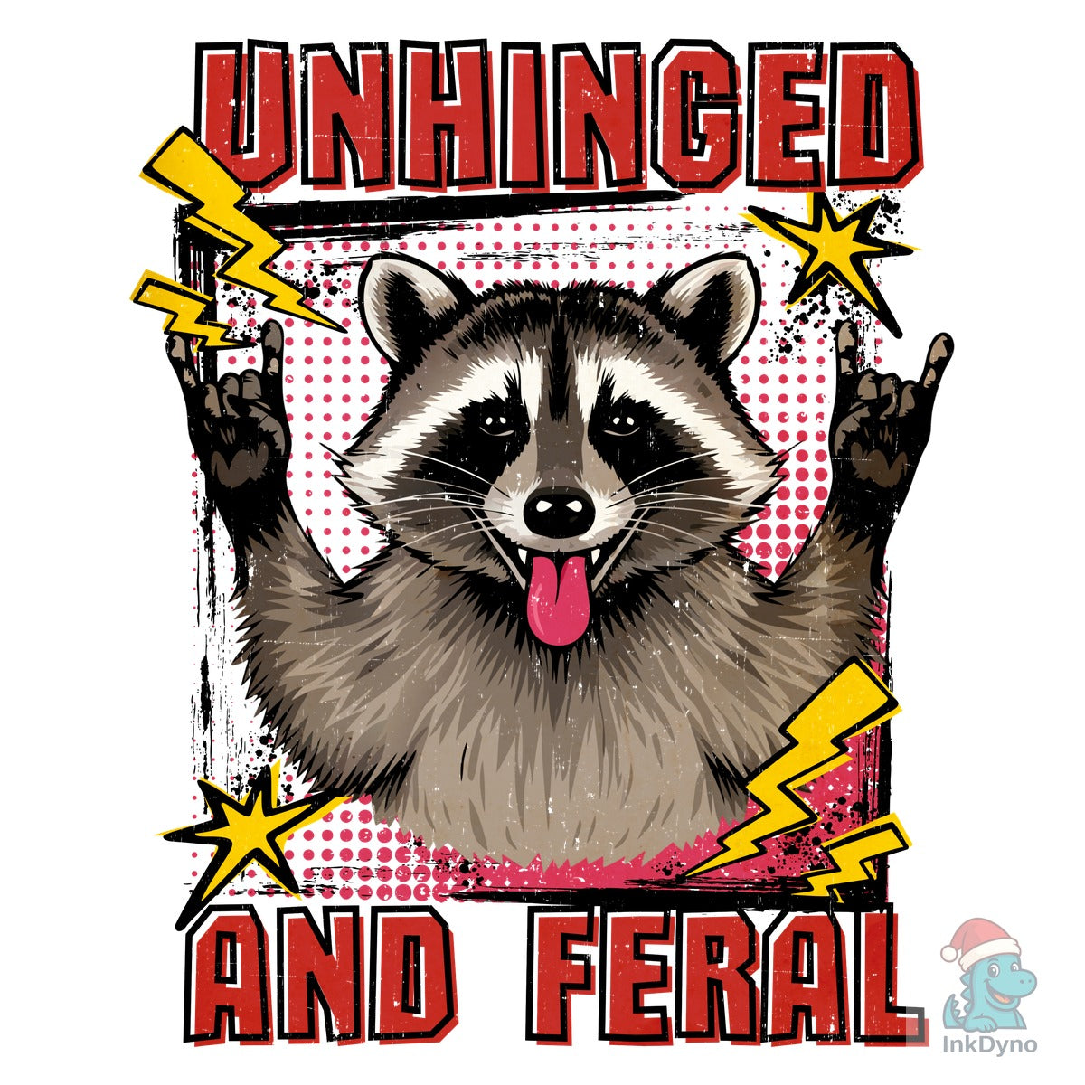 Unhinged and Feral Raccoon