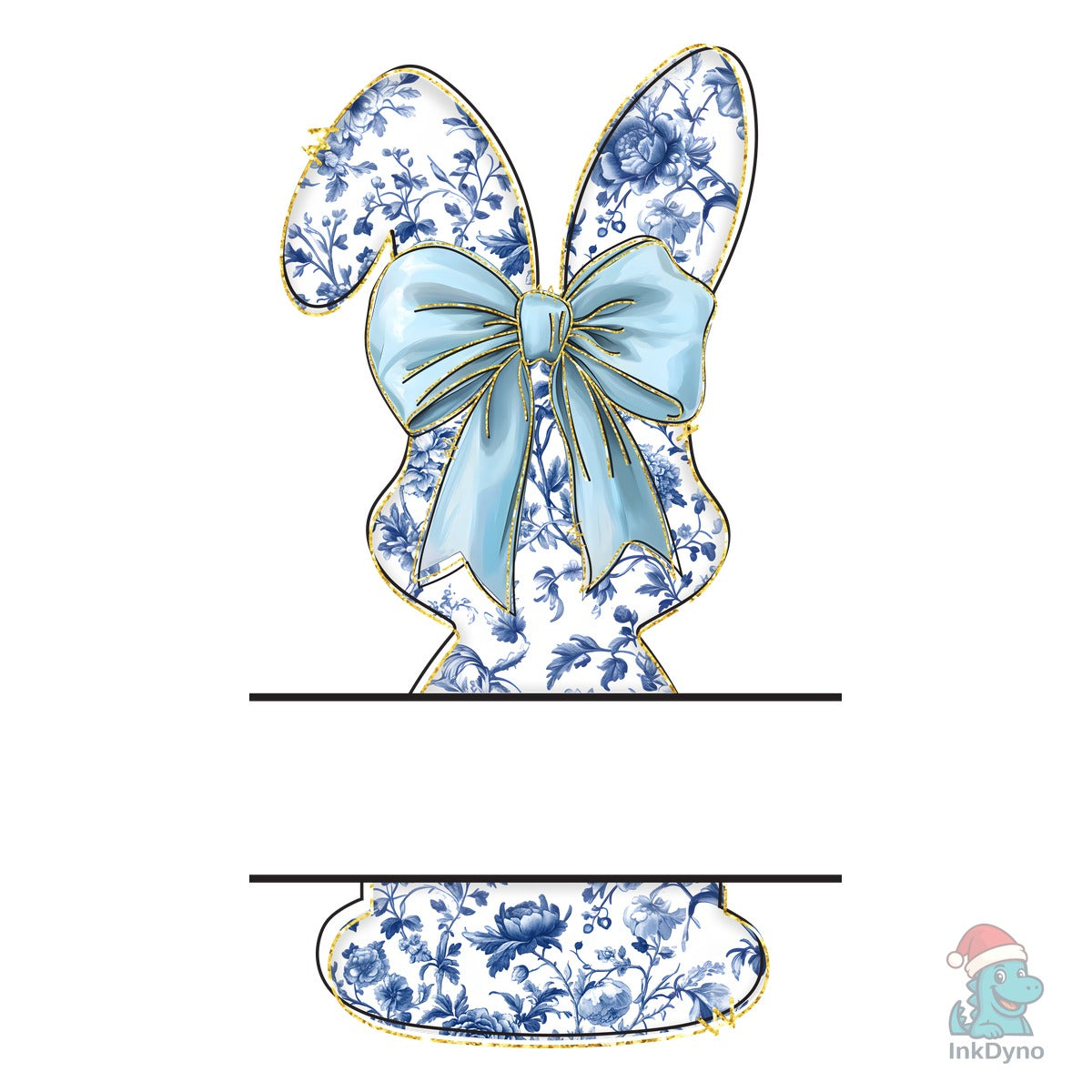 Floral Chinoiserie Coquette Bow Monogram
