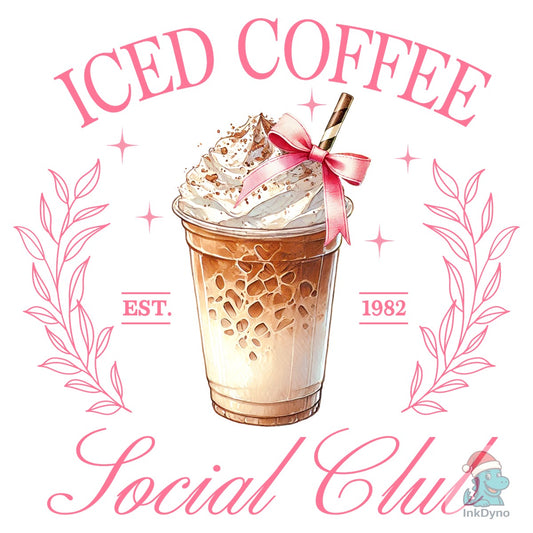 Iced Coffee Social Club Coquette Vintage - DTF Transfer