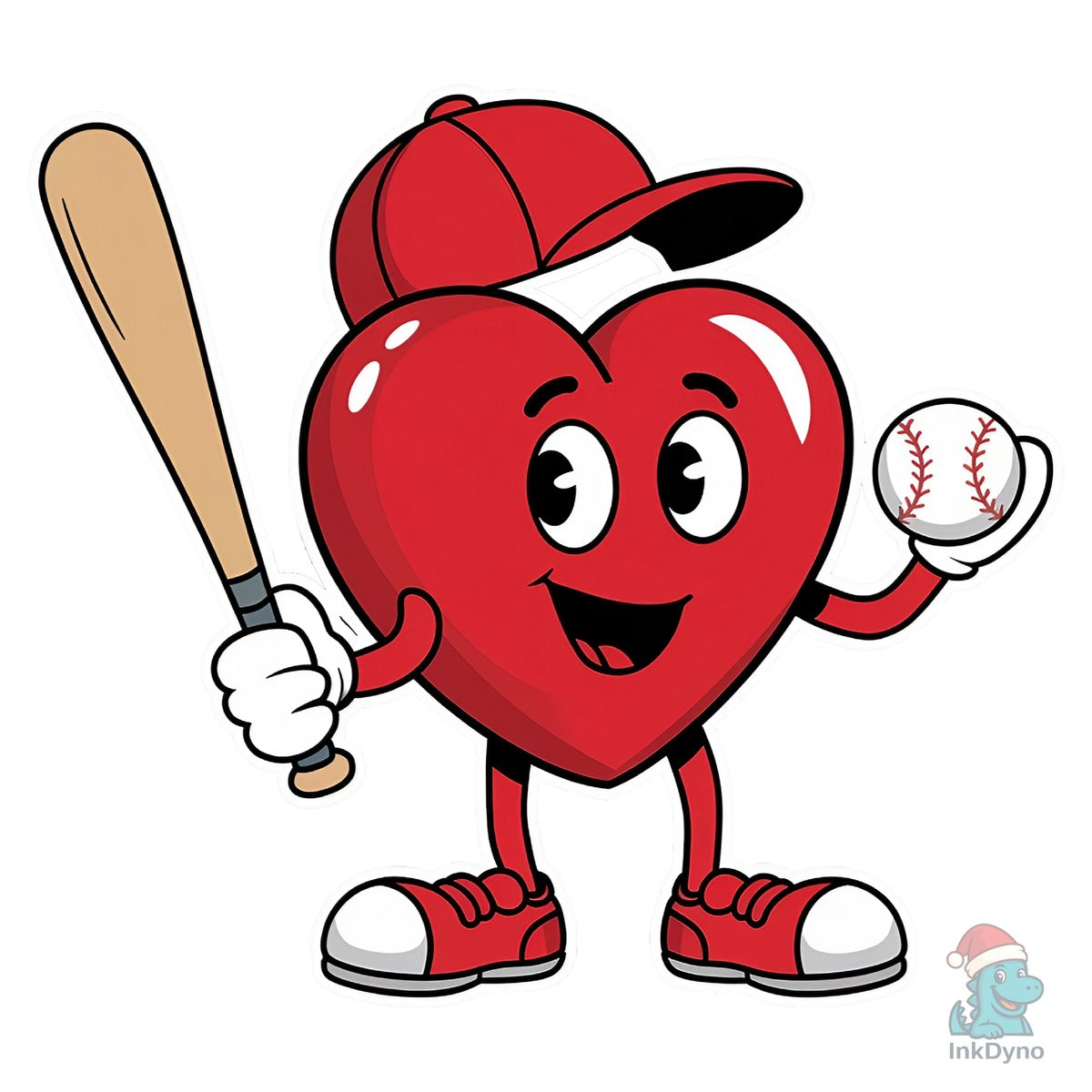 Valentine's Day Heart Play Baseball