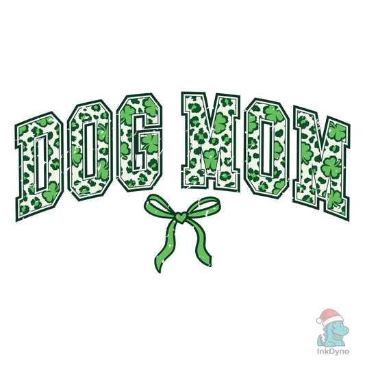 Dog Mom St Patricks Day Coquette Bow - DTF Transfer