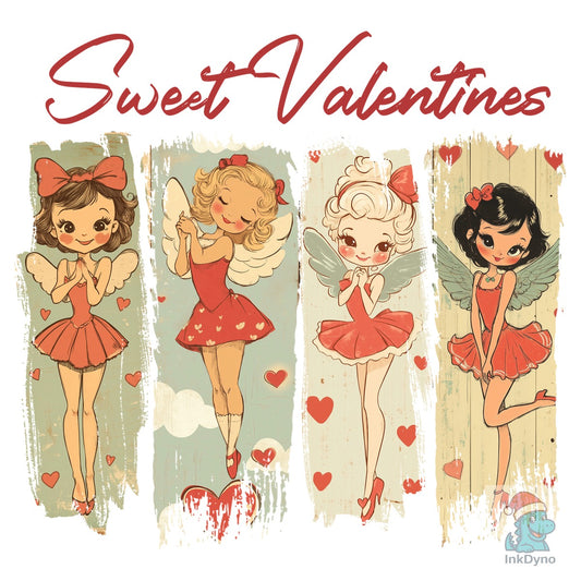 Retro Valentine Vintage Cupid - DTF Transfer