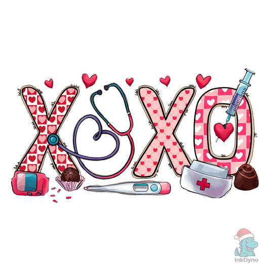 Valentine XOXO Nurse - DTF Transfer