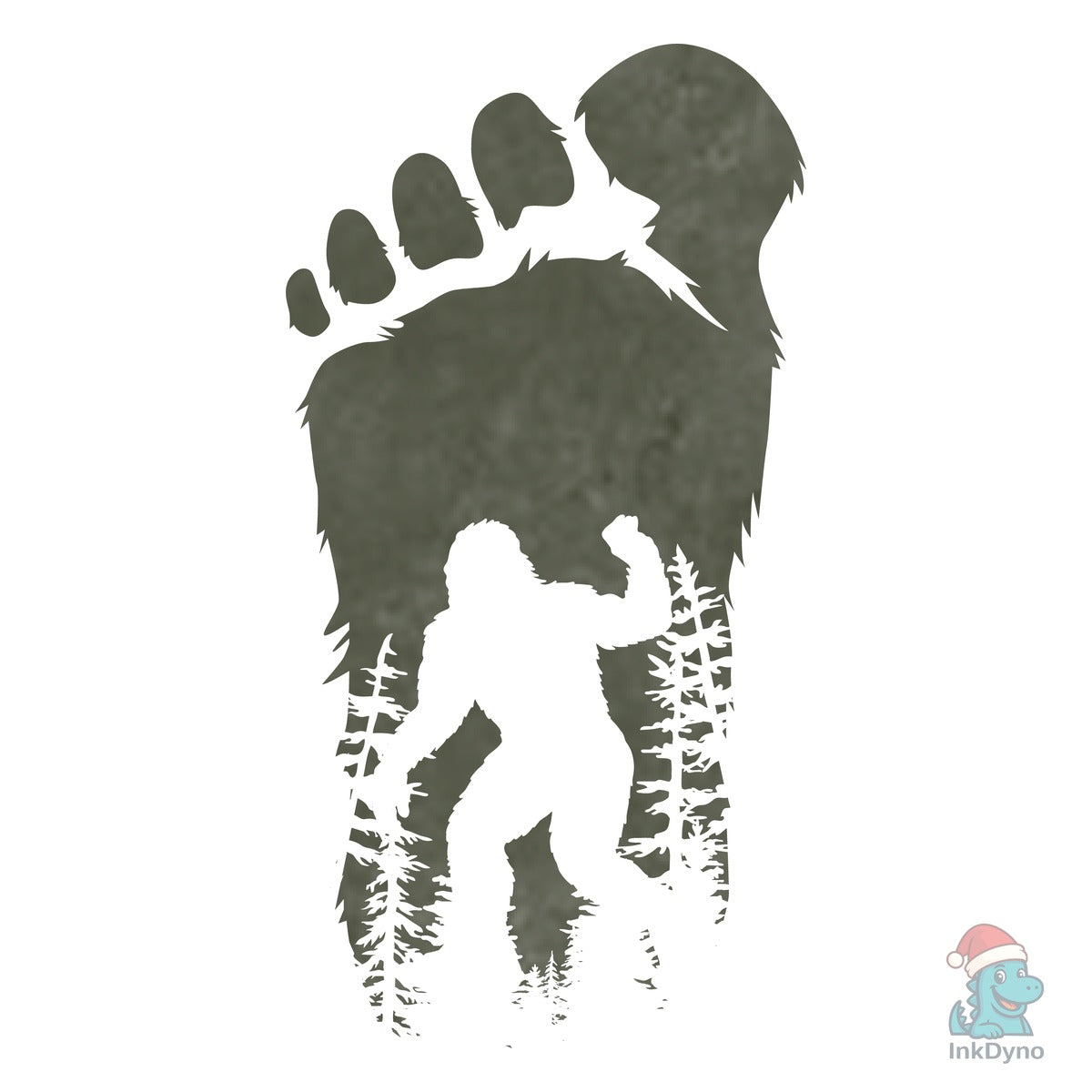Bigfoot Squatch Foot Print Shirt