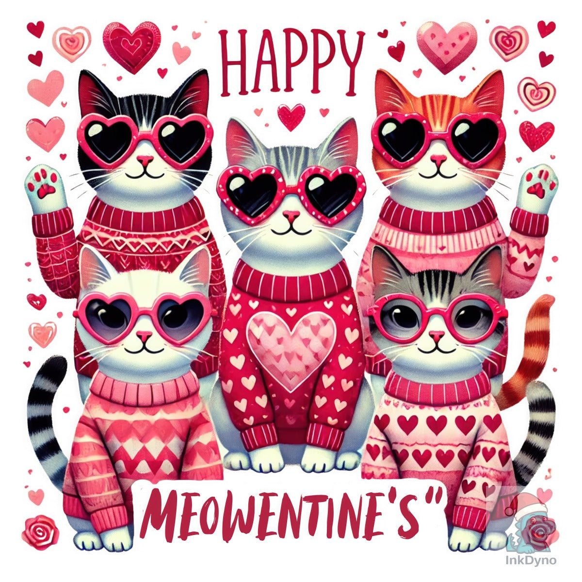 Happy Meowentine's Day Cat