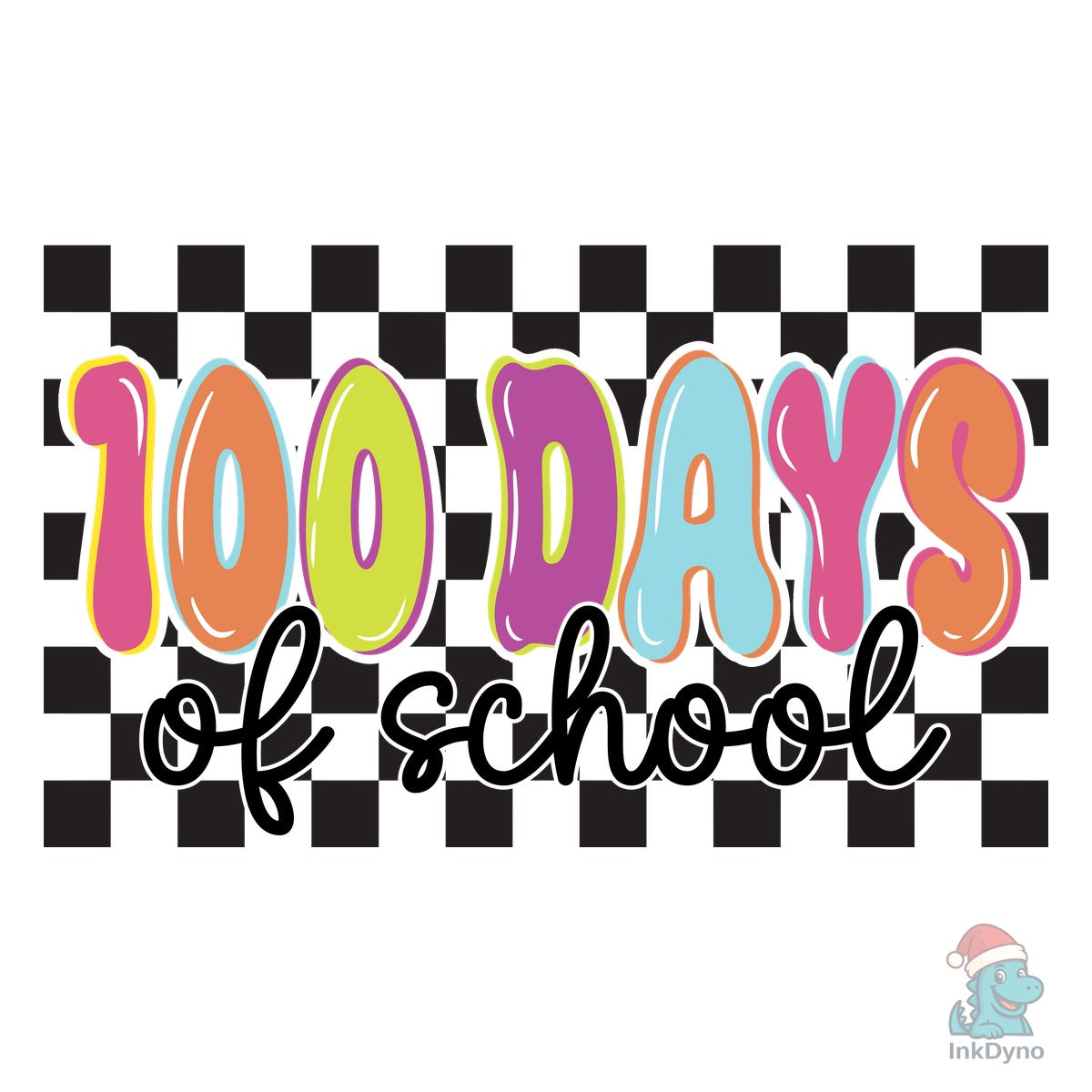 Retro Checkered 100 Days of School