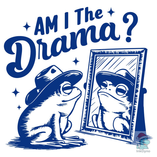 Am I the Drama Vintage Cowboy Frog - DTF Transfer