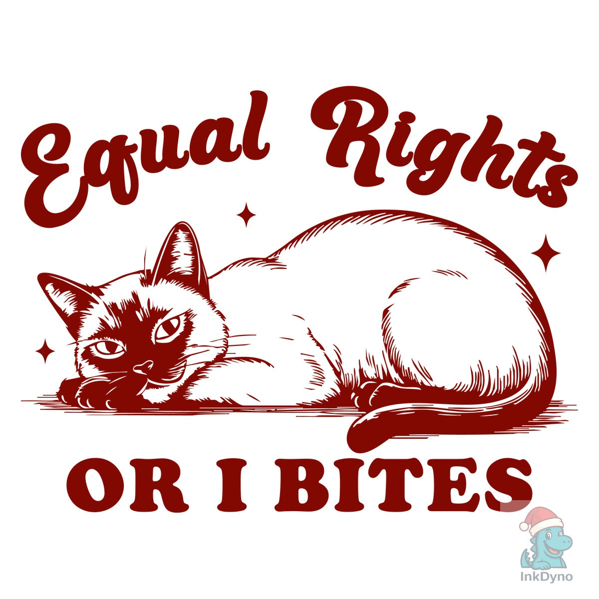 Feminist Siamese Cat Funny Retro Cat