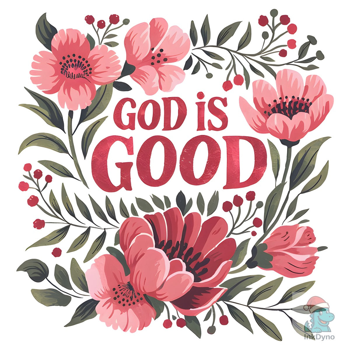 God Is Good Floral Faith
