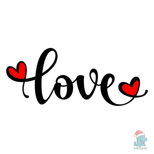 Valentine Heart Heat-Press - DTF Transfer