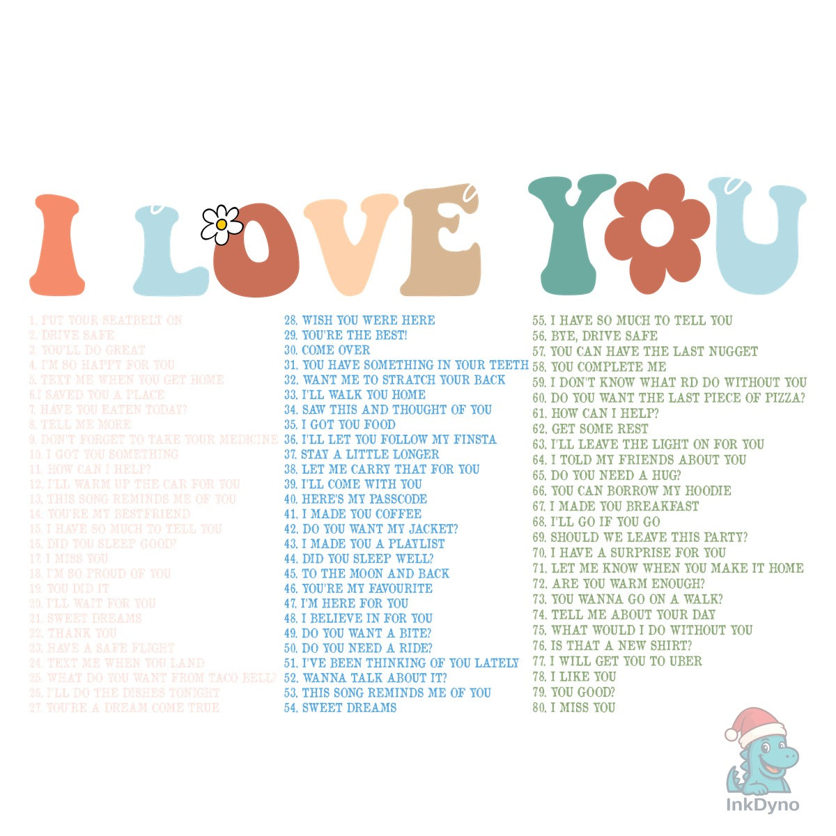 Different Way to Say I Love You Round Ne