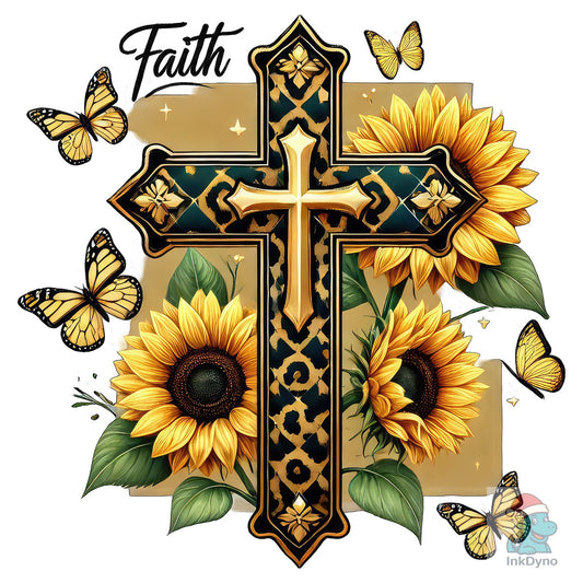 Faith Cross Jesus - DTF Transfer
