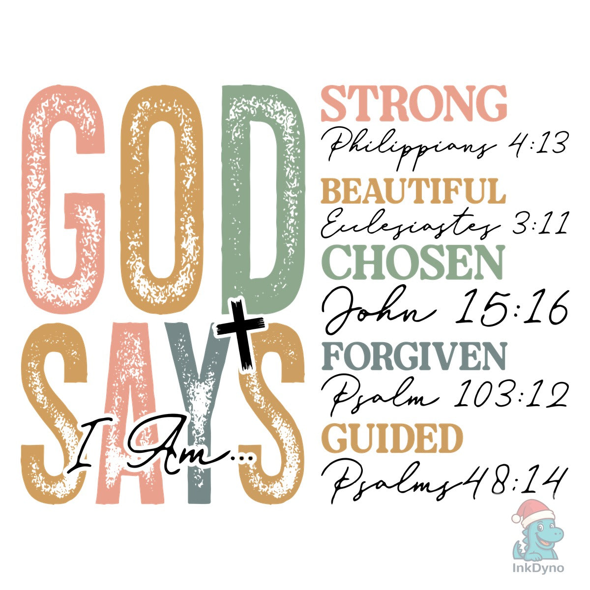 God Says I Am Sleeve Print Sweatshirt