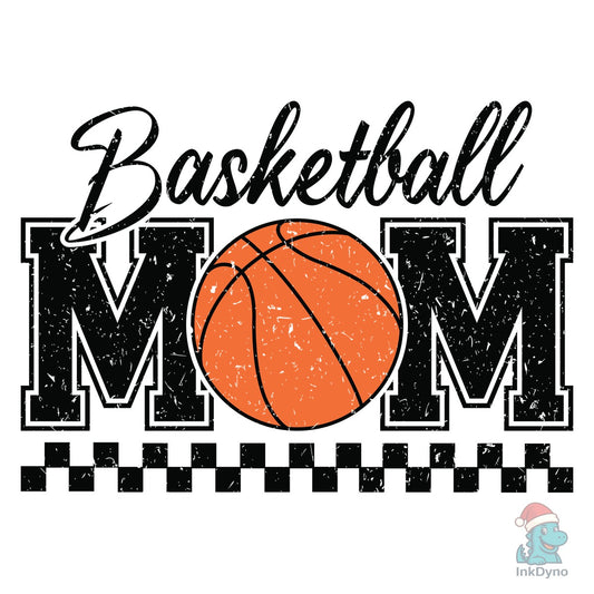 Basketball Mom Distressed Design - DTF Transfer