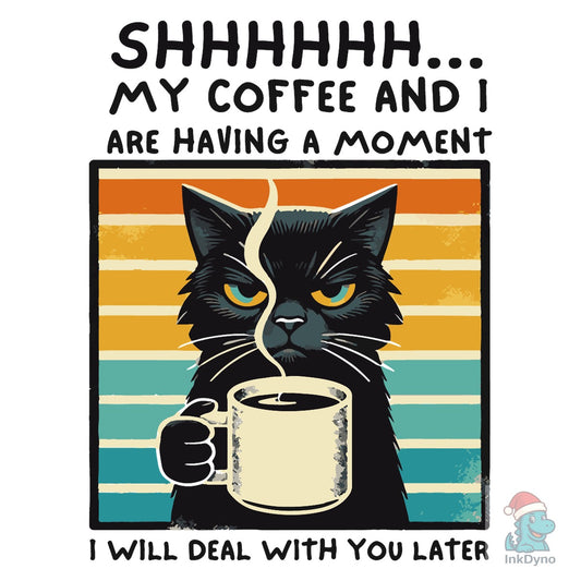 Grumpy Cat Coffee Moment - DTF Transfer