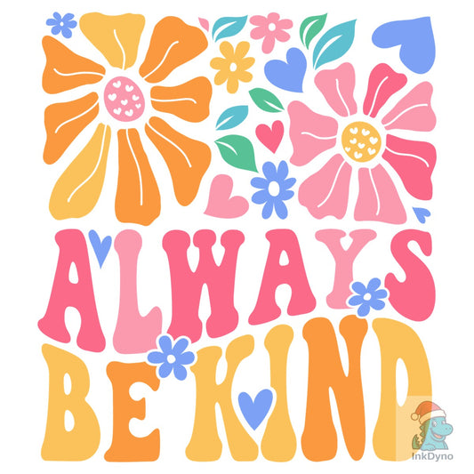 Be Kind Boho Flower Iron-On - DTF Transfer
